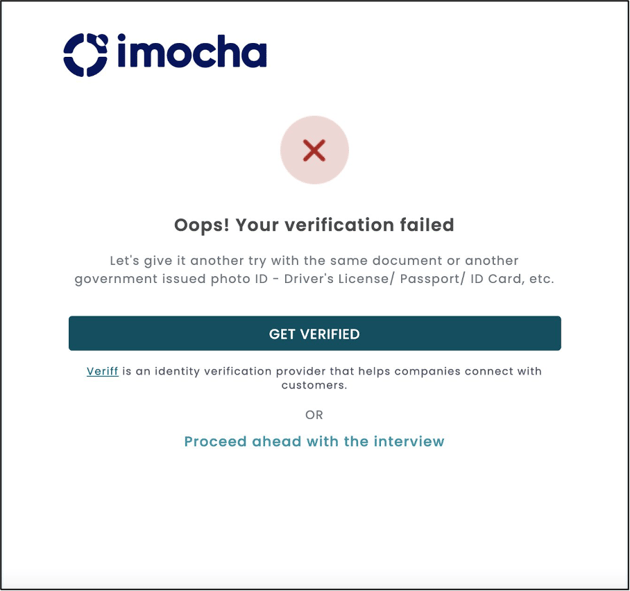 verification failed