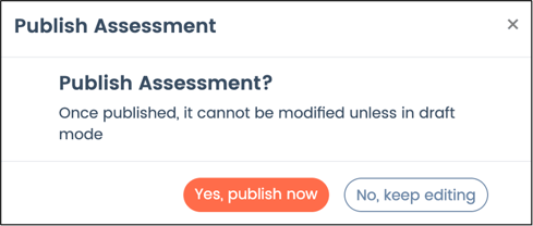 publish assessments