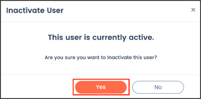 inactivate user