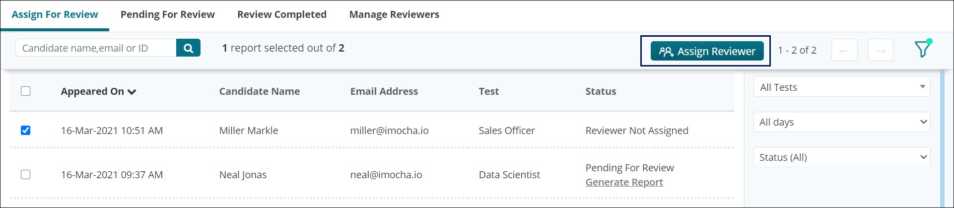 Assign Reviewer