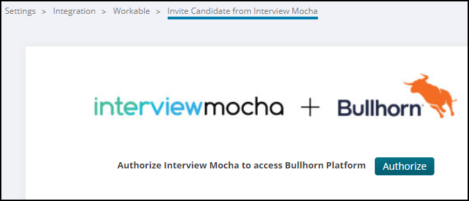 Interview Mocha + Bullhorn 1- Click Integration