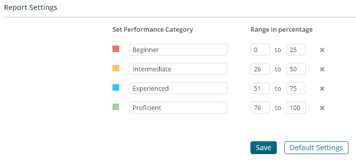 Report Settings under Test Settings