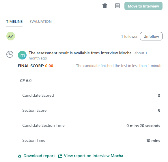 Workable -iMocha Integration-Sample Reports