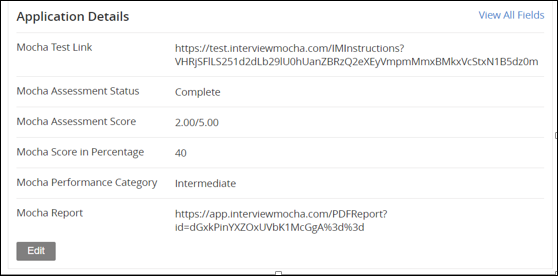 Test score - Jobvite integration