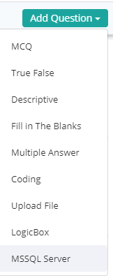 MS SQL Server Question Types