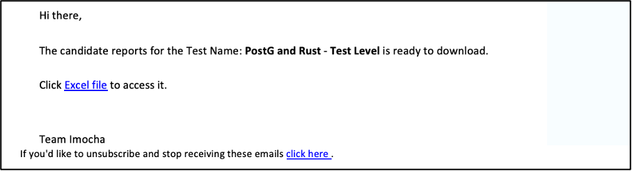 test level email